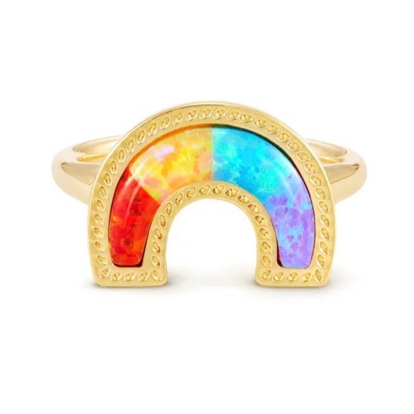 Kendra Scott Rainbow band ring in primary mix - Picture 3 of 7